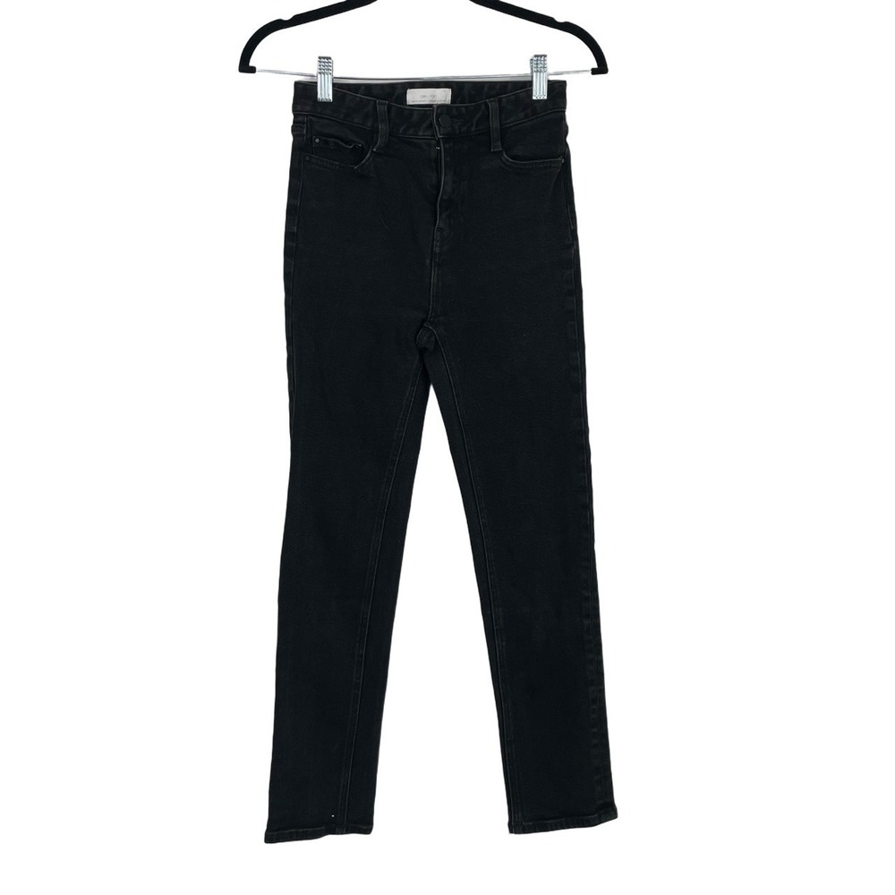 OAK + FORT Women's Black High Rise Classic Fit Stretch Denim Jeans Size 24